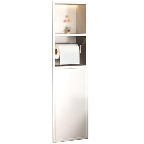 Recessed Steel Shower Cabinet with Paper Holder and Bin
