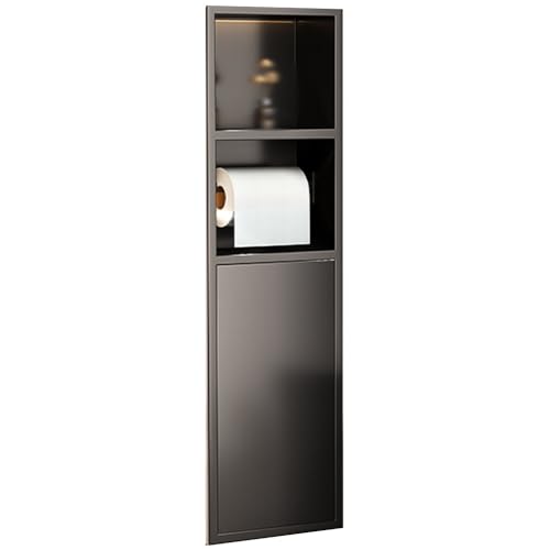 Recessed Steel Shower Cabinet with Paper Holder and Bin