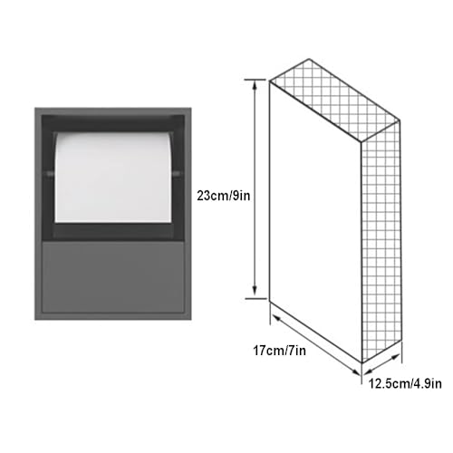 Recessed Steel Shower Cabinet with Paper Holder and Bin