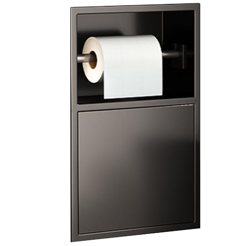 Recessed Steel Shower Cabinet with Paper Holder and Bin
