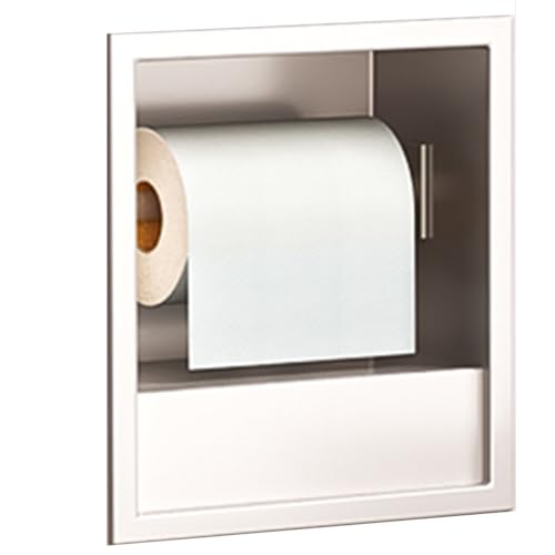 Recessed Steel Shower Cabinet with Paper Holder and Bin