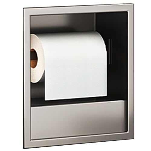 Recessed Steel Shower Cabinet with Paper Holder and Bin
