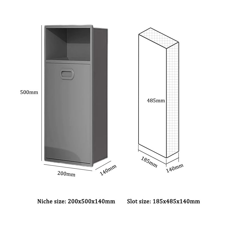 Black Recessed Double-Layer Stainless Steel Shower Niche