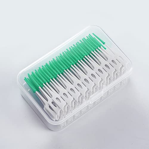 UMDIEOD 200pcs Floss Dental Silicone Interdental Brush Toothpick
