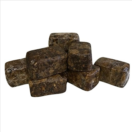 SmellGood - African black soap, totally natural, raw and organic soap, great for body and face wash, imported from Ghana, 5 LB bar, 6 Units Set