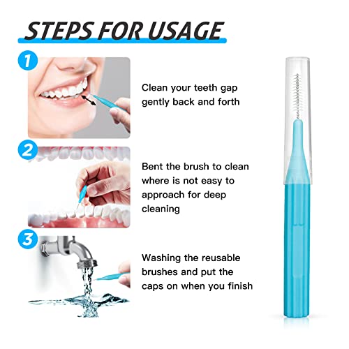 RAZOKO Interdental Brush, Flossing Head,Easy Use Tooth Cleaning Tool