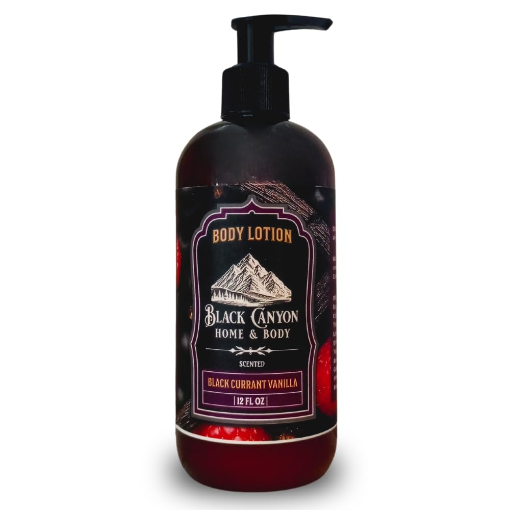 Black Currant Vanilla Body Lotion with Jojoba Oil 12 oz