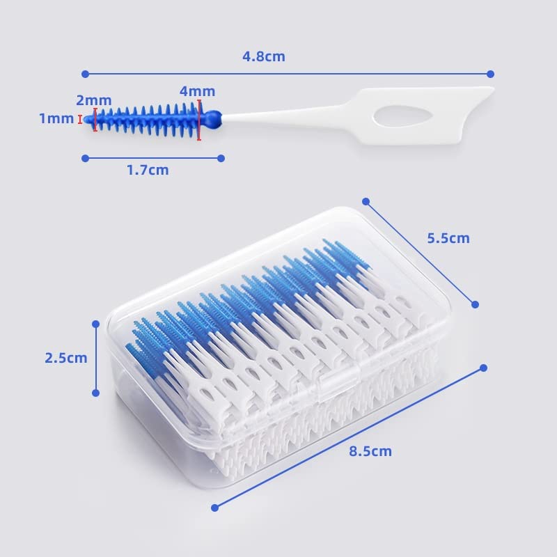 UMDIEOD 200pcs Floss Dental Silicone Interdental Brush Toothpick