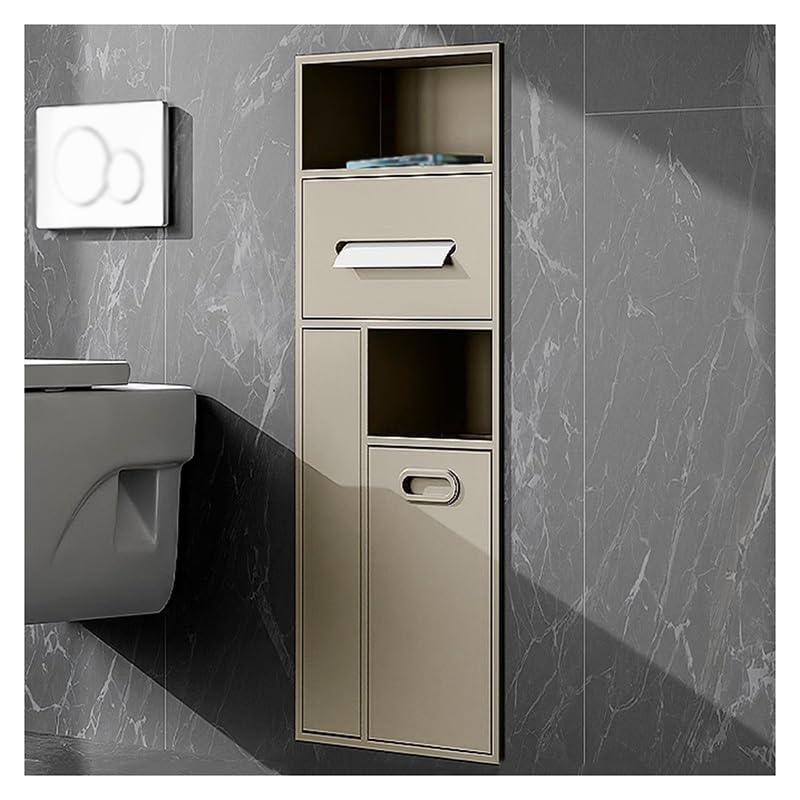 Black Recessed Double-Layer Stainless Steel Shower Niche
