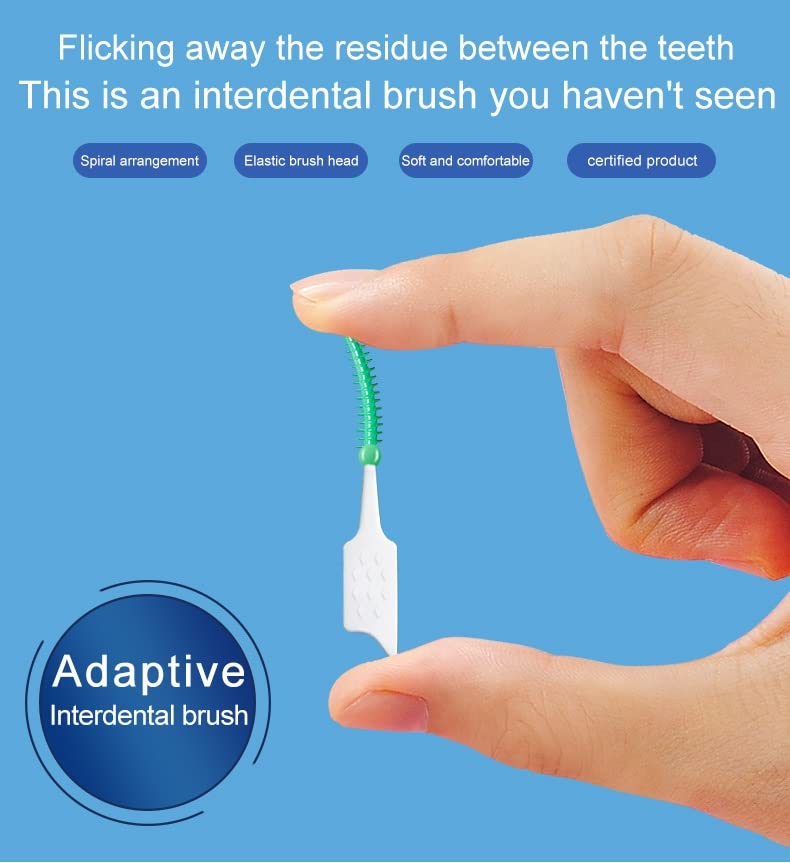 UMDIEOD 200pcs Floss Dental Silicone Interdental Brush Toothpick
