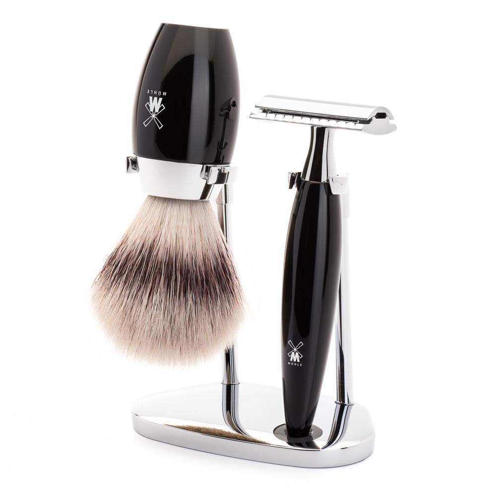 MÜHLE KOSMO 3-piece Silvertip Fibre Safety Razor Shaving Set