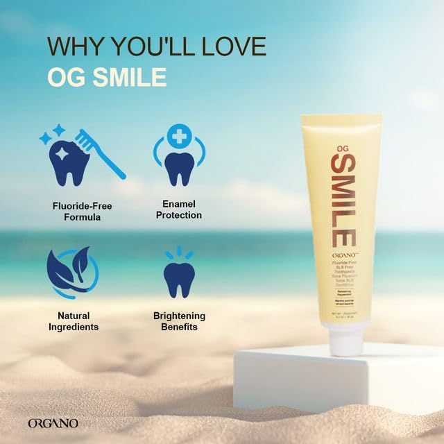 ORGANO OG Smile Oral Care Bundle (3 Toothpaste and 1 Set [of 4] Bamboo Toothbrushes)