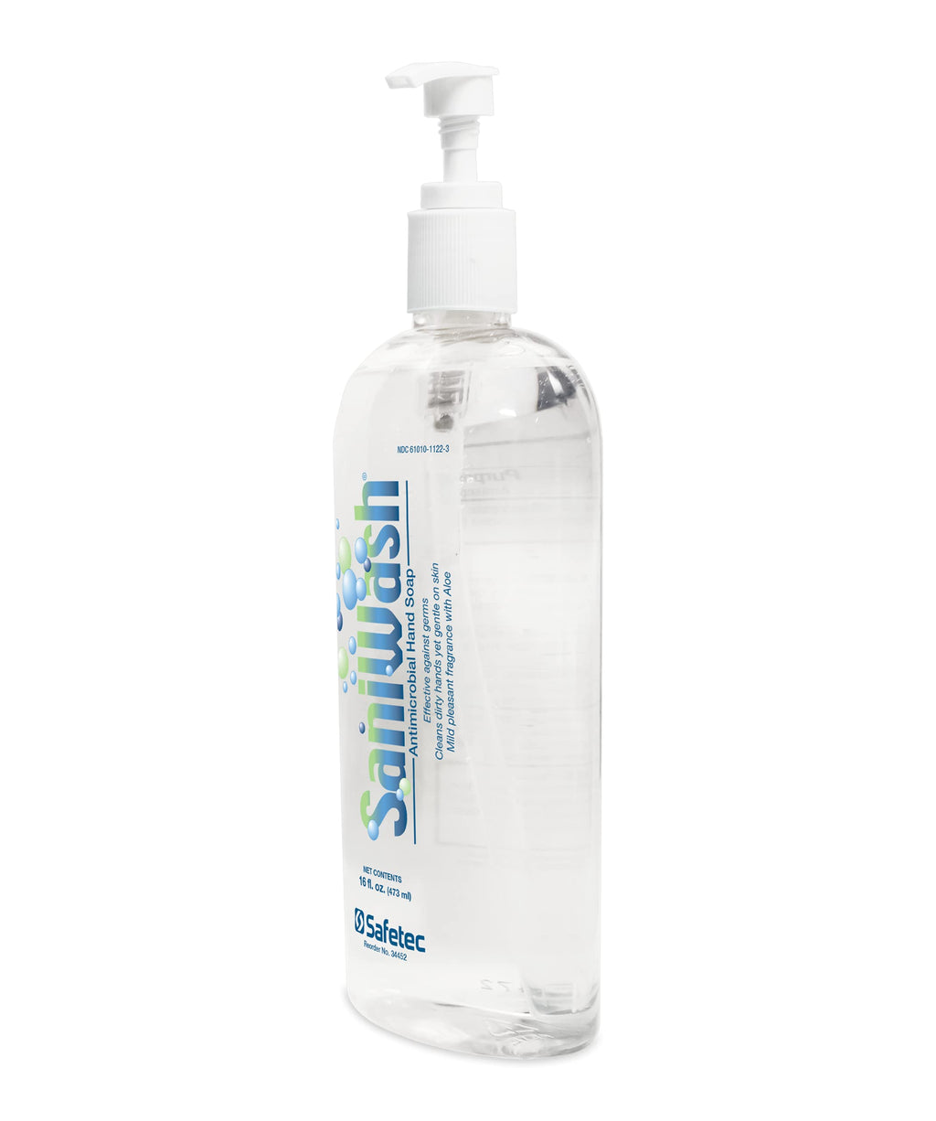 Safetec Sani Wash Hand Soap, 16 oz. pump bottle (12 bottles/case)