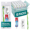 Stuhrling Bottle TrekTote Oral Care Kit with Toothbrush Toothpaste & Floss Picks, Travel Dental Hygiene Kit, Compact Toiletry Kit for Travel, Emergency, Trips, and Overnight Use