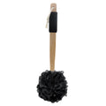 Amazon Basics Exfoliating Loofah Brush, Body Scrubber with Rubber Handle for Shower, Bath Sponge