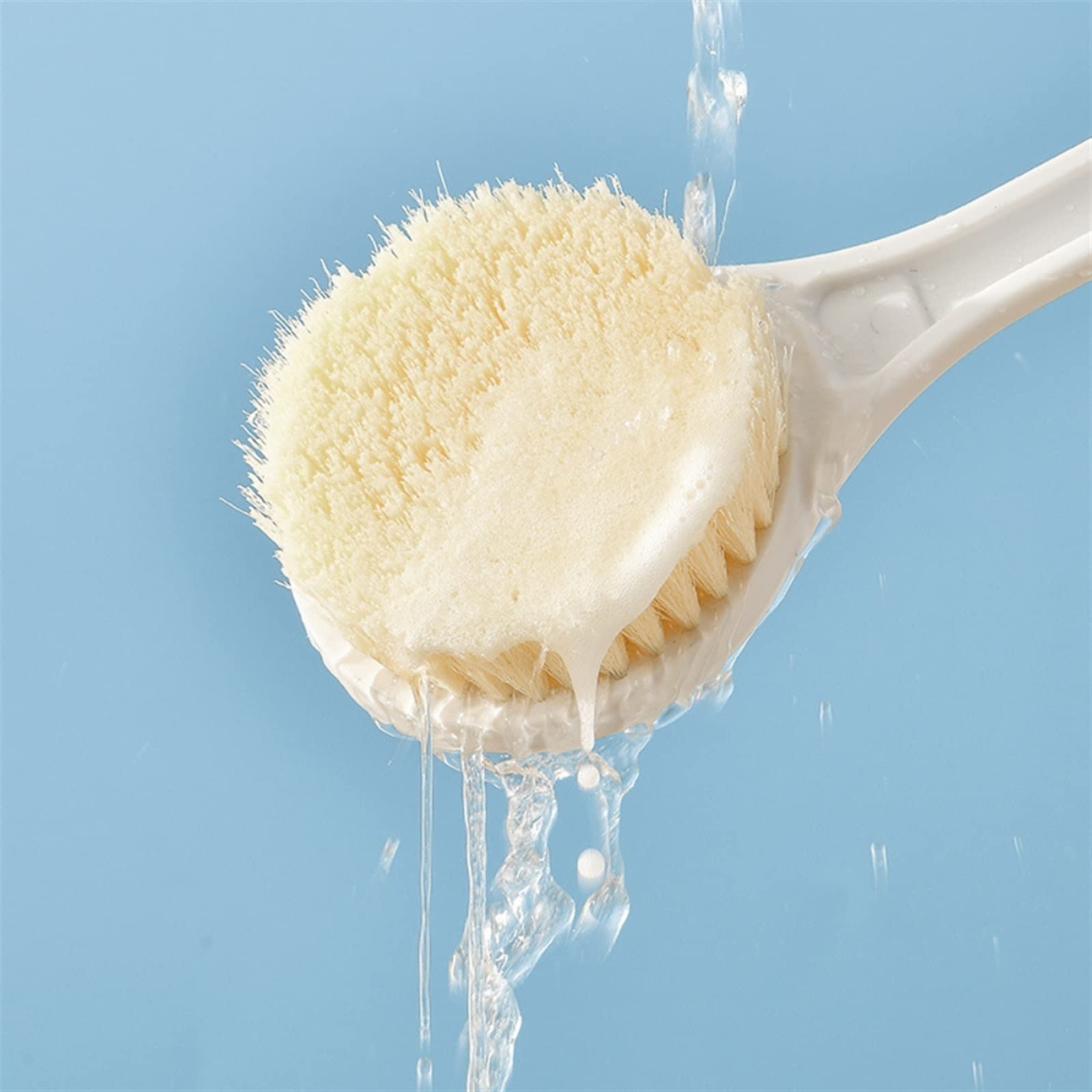 MENGKK Bath Loofahs Long Handle Bath Brush Exfoliating Scrub Body Scrubber Back Massager Shower Sponge Exfoliator Cleaning Tools Bathing Accessories