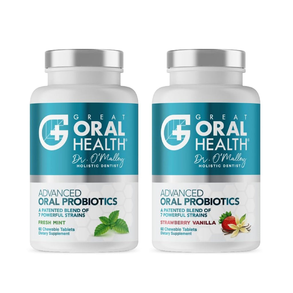 Oral Probiotics for Mouth Bad Breath Treatment for Adults: Dentist Formulated Advanced Oral Probiotics for Teeth and Gums with BLIS K12 M18-60 Chewable Oral Health Probiotics Supplement Tablets Mint