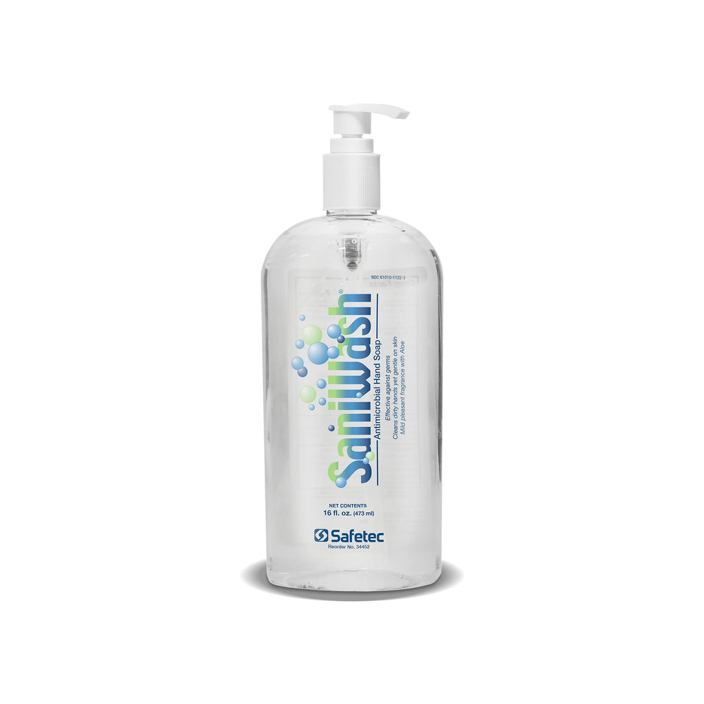 Safetec Sani Wash Hand Soap, 16 oz. pump bottle (12 bottles/case)