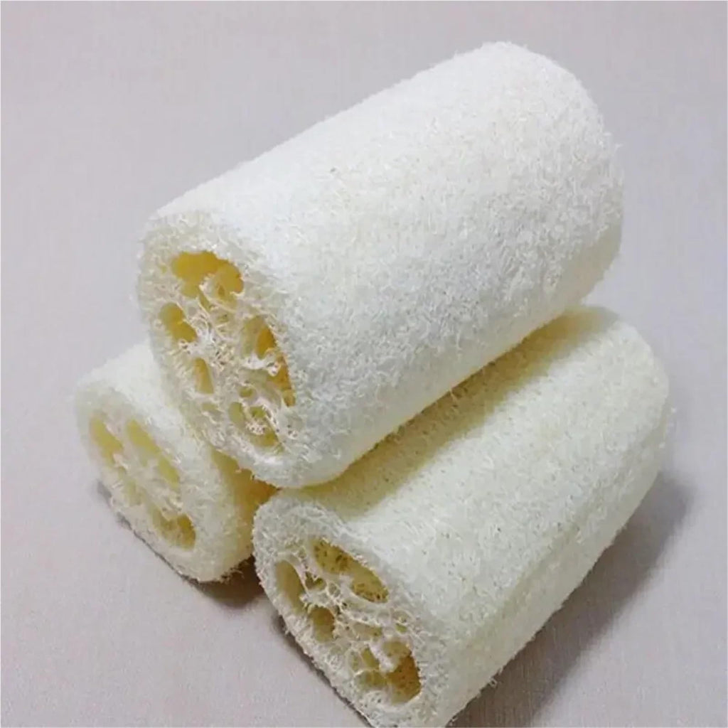 3PCS Exfoliating Natural Loofah Gourd Sponge Bath Rub Dishes Cleaning Scrubber Tool