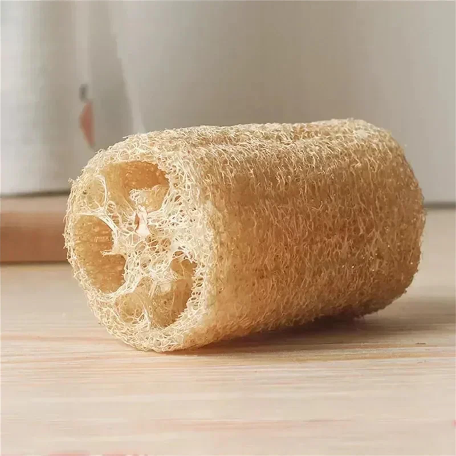 3PCS Exfoliating Natural Loofah Gourd Sponge Bath Rub Dishes Cleaning Scrubber Tool
