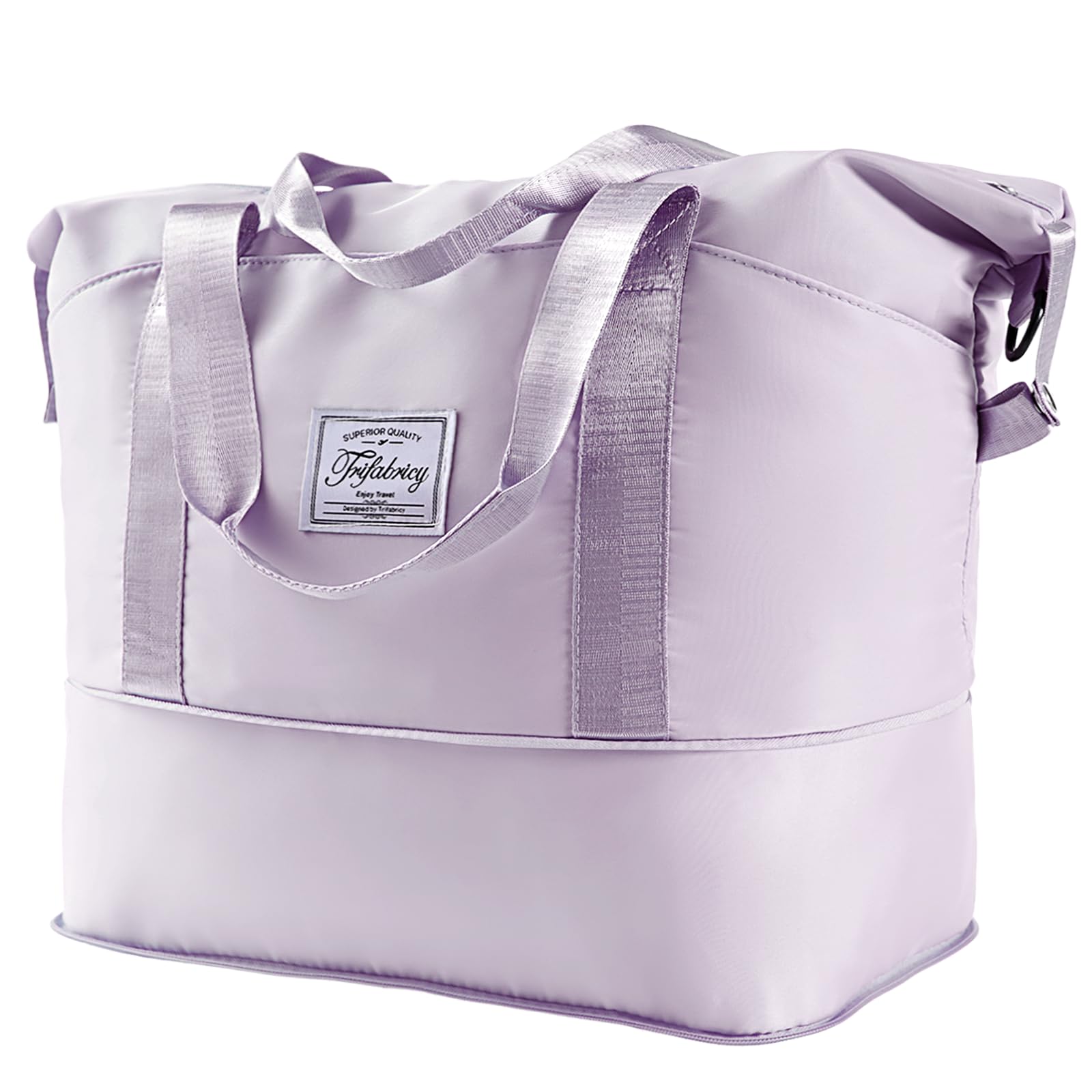 Expandable Carry-On Duffel Bag with Wet Pocket and Trolley Sleeve
