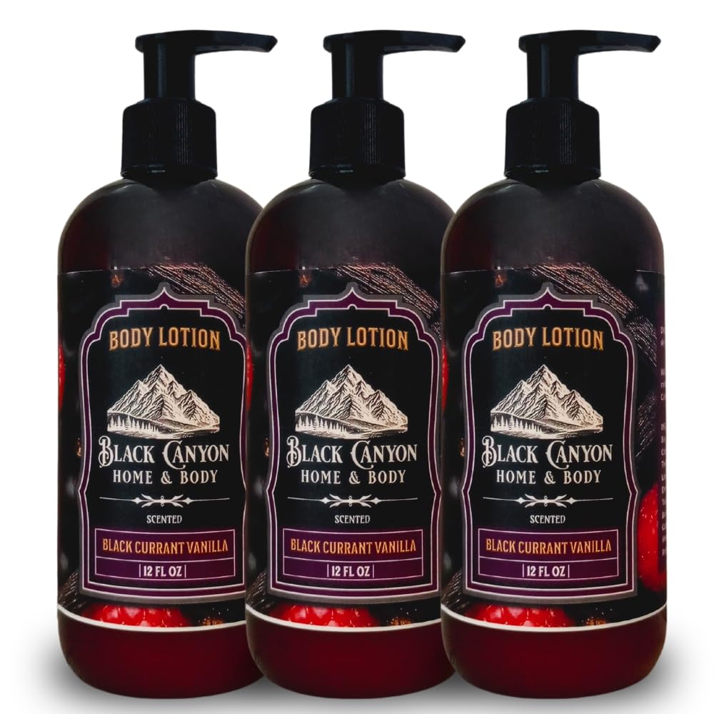 Black Currant Vanilla Body Lotion with Jojoba Oil 12 oz
