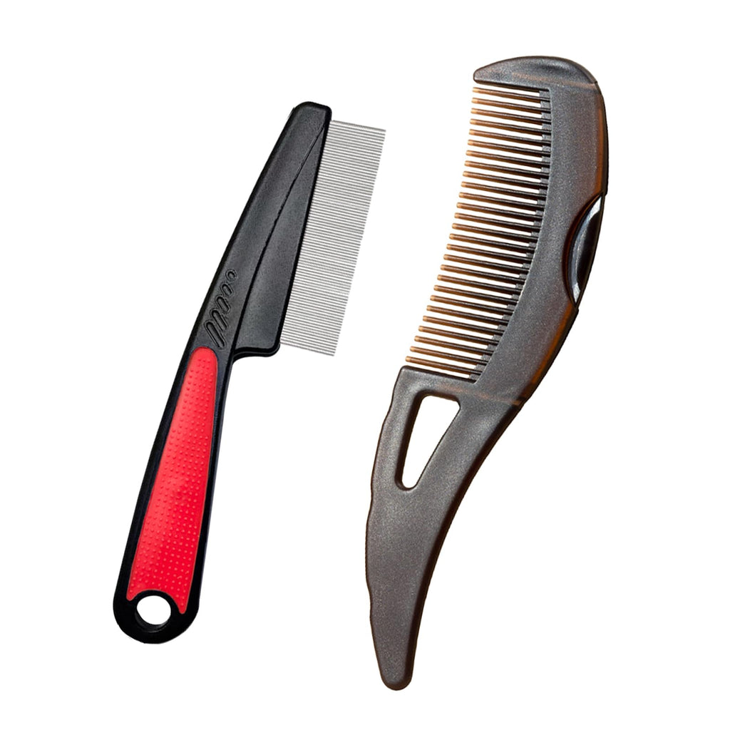 Dandruff Comb Wide Tooth, Stainless Steel Fine Tooth Lice/Psoriasis Scalp Detox Comb for Women, Men & Kids, Professional Portable Sweep/Massage/Clean Shower Brush Tool for Hair Care/Growth