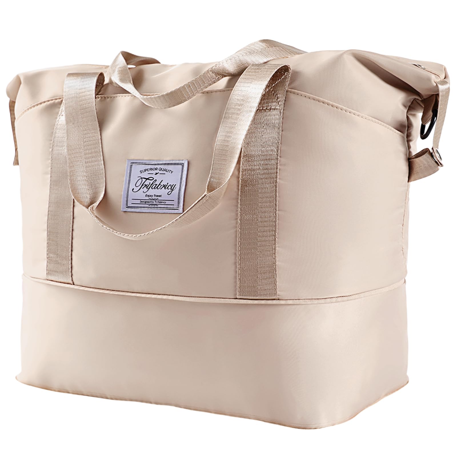 Expandable Carry-On Duffel Bag with Wet Pocket and Trolley Sleeve