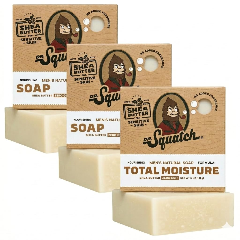 Dr. Squatch Natural Bar Soap for Men - Cold Process Soap with No Harsh Chemicals