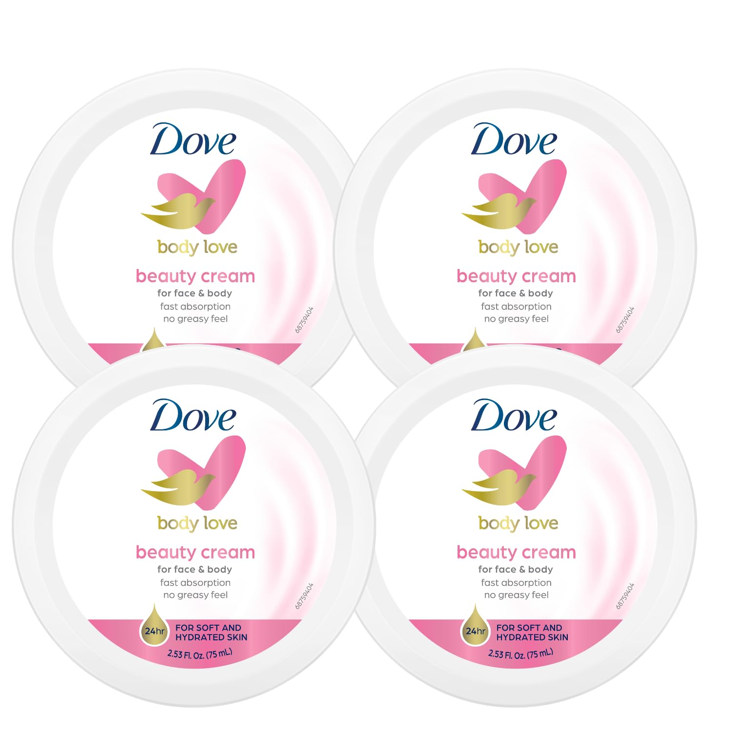 Dove Nourishing Face, Hand and Body Cream 4-Pack