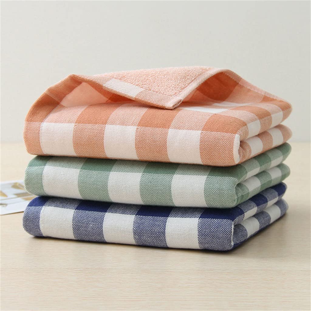 Gauze Towel Cotton Face Wash Household Water Absorption Not Easy to Shed Hair Wipe Face Bath Summer Thin Soft (Color : A, Size (A As the picture shows)