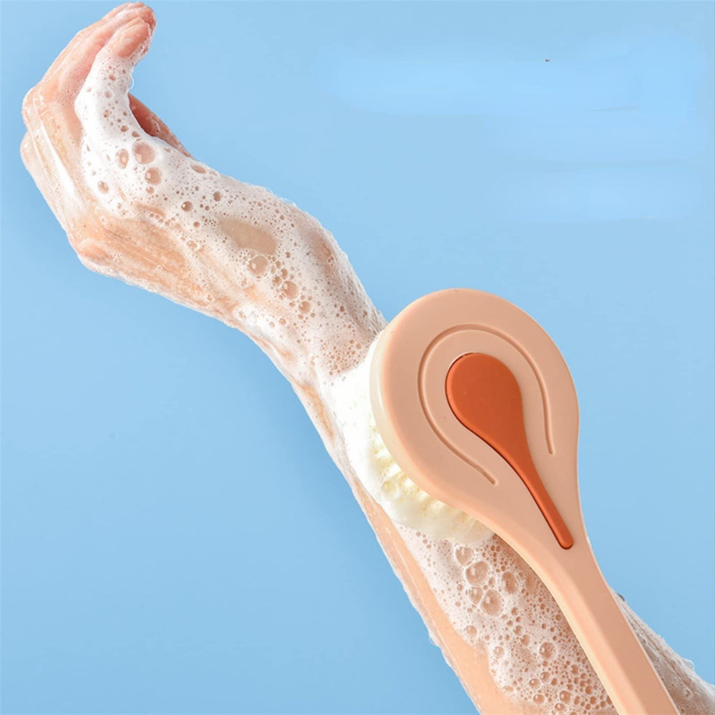 MENGKK Bath Loofahs Long Handle Bath Brush Exfoliating Scrub Body Scrubber Back Massager Shower Sponge Exfoliator Cleaning Tools Bathing Accessories