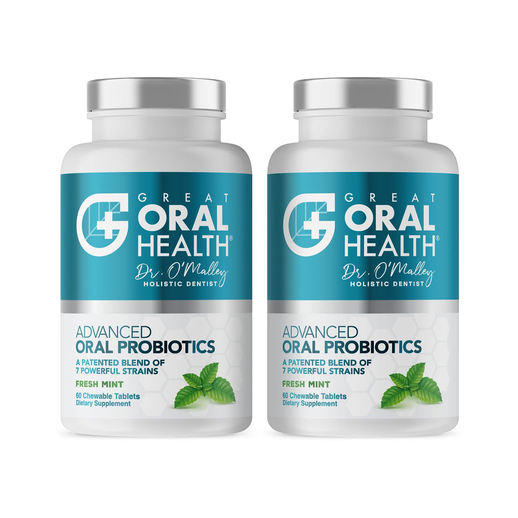 Oral Probiotics for Mouth Bad Breath Treatment for Adults: Dentist Formulated Advanced Oral Probiotics for Teeth and Gums with BLIS K12 M18-60 Chewable Oral Health Probiotics Supplement Tablets Mint