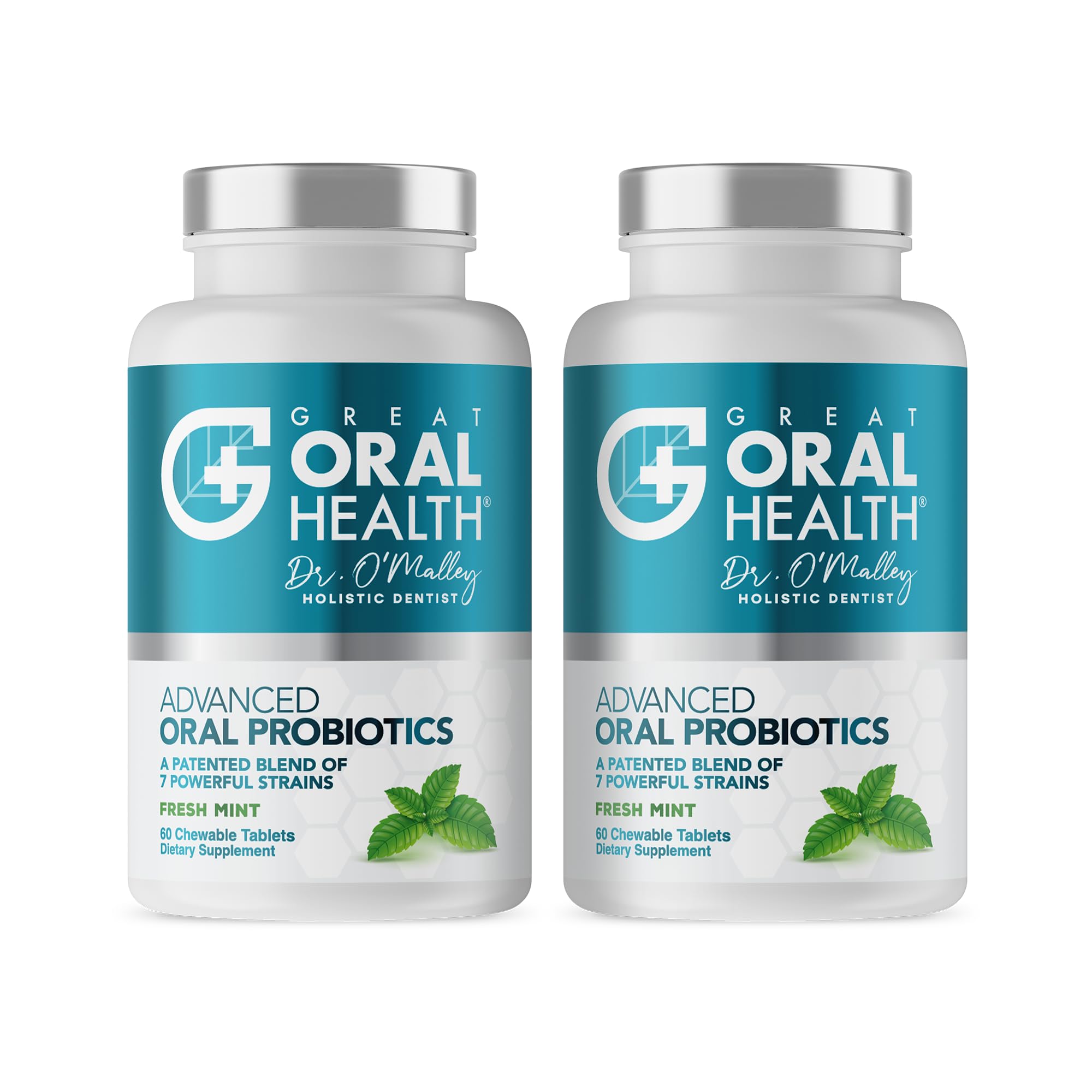 Oral Probiotics for Mouth Bad Breath Treatment for Adults: Dentist Formulated Advanced Oral Probiotics for Teeth and Gums with BLIS K12 M18-60 Chewable Oral Health Probiotics Supplement Tablets Mint