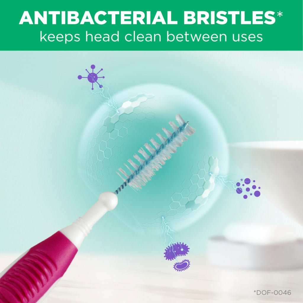 GUM Proxabrush Go-Betweens - Moderate - Interdental Brushes - Soft Bristled Dental Picks for Plaque Removal Health - Safe for Braces & Dental Devices