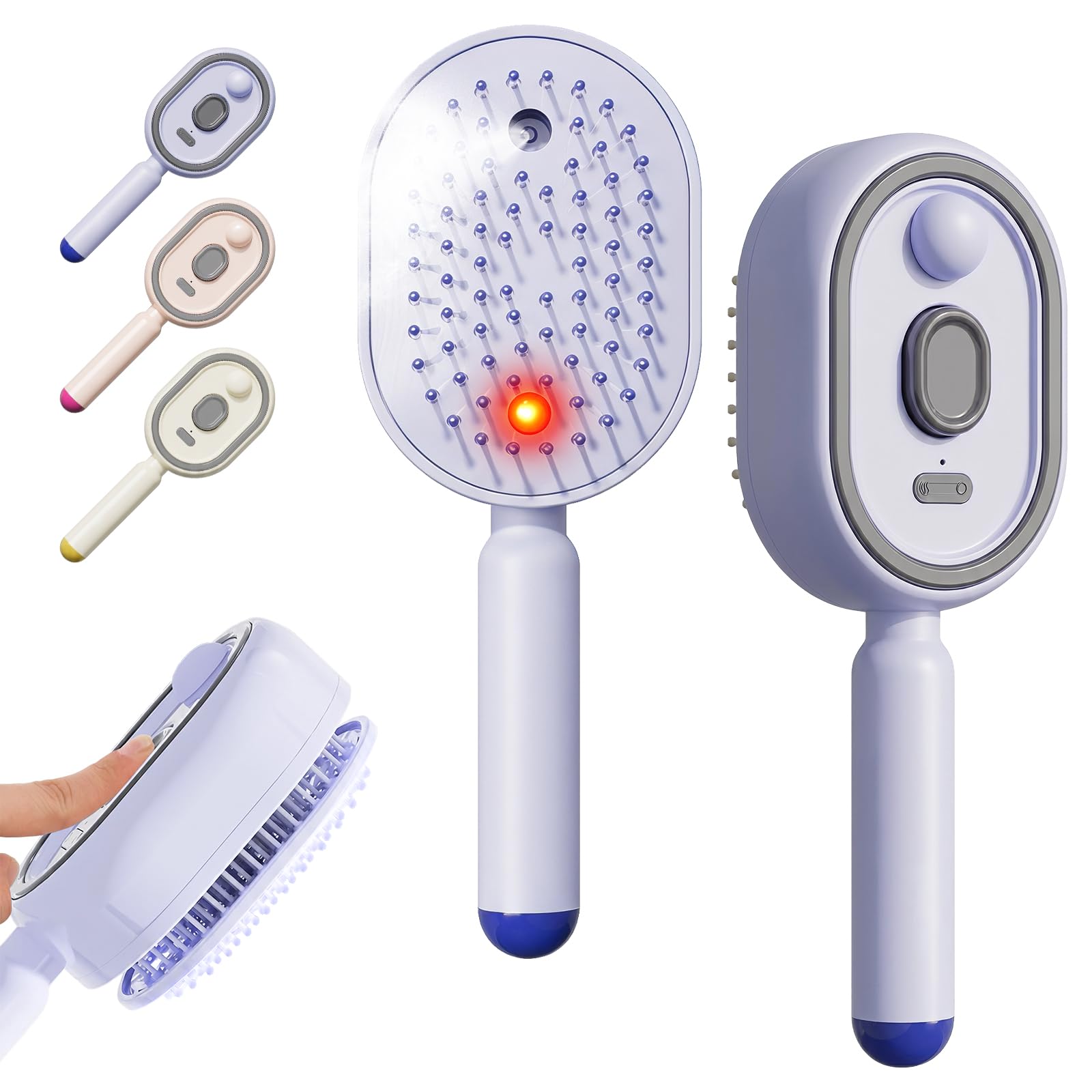 3-in-1 Rechargeable Steam Detangling Hair Comb