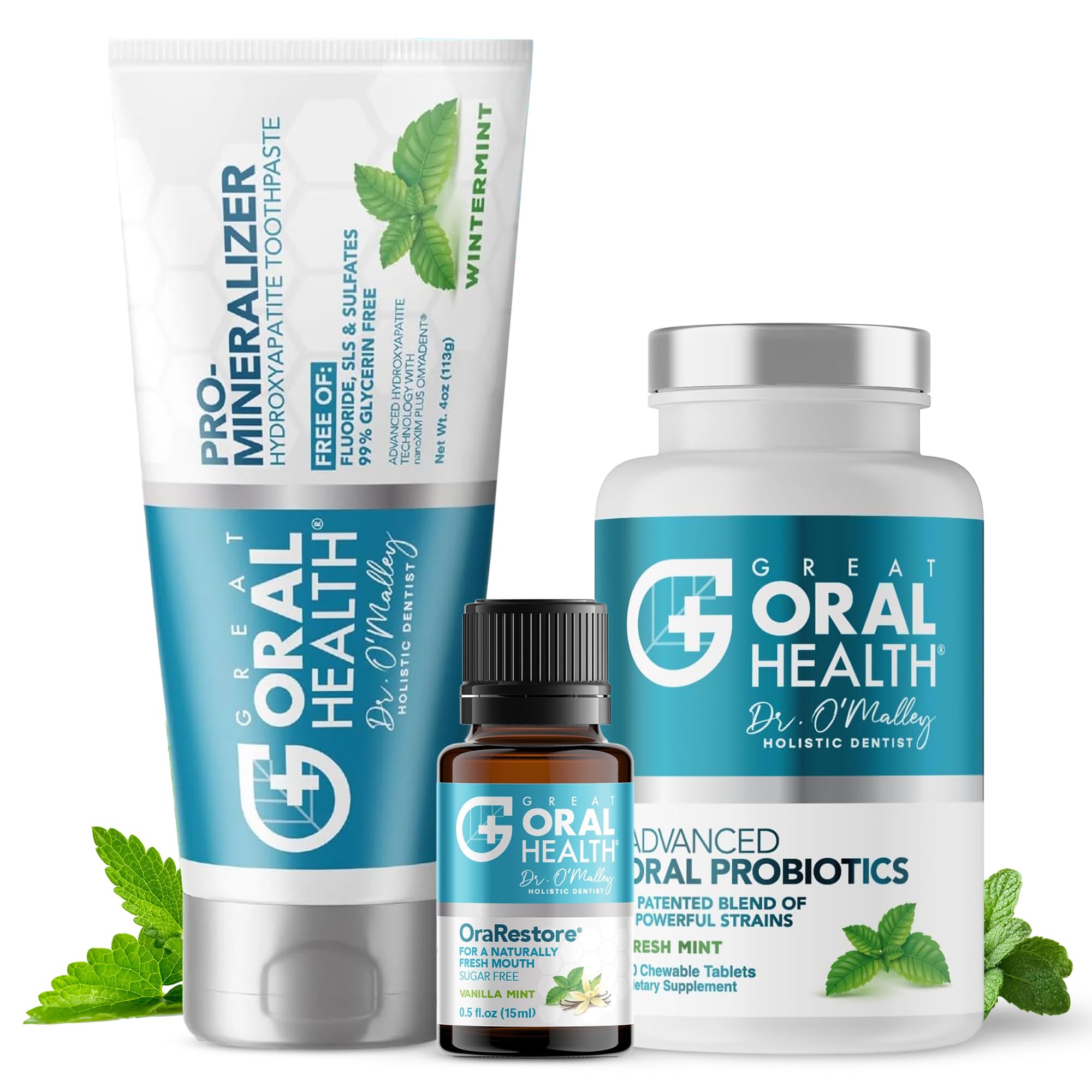Oral Probiotics for Mouth Bad Breath Treatment for Adults: Dentist Formulated Advanced Oral Probiotics for Teeth and Gums with BLIS K12 M18-60 Chewable Oral Health Probiotics Supplement Tablets Mint