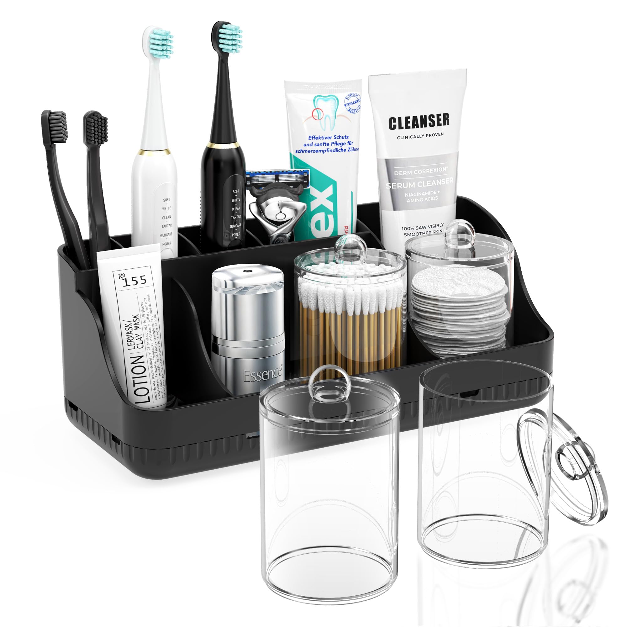 7-Slot Detachable Toothbrush and Toothpaste Holder