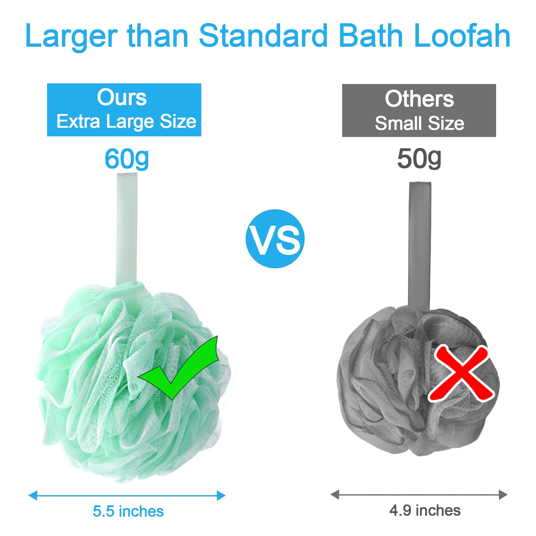 AmazerBath Loofah Sponge (Pack of 4)