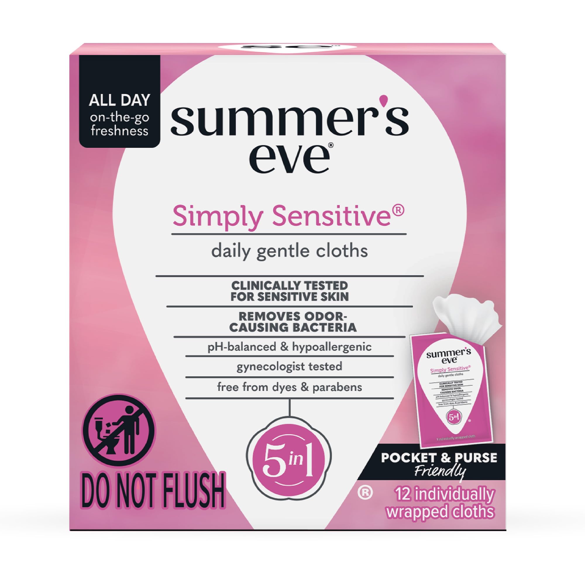 Summer’s Eve Gentle Feminine Cleansing Wipes for Daily Care