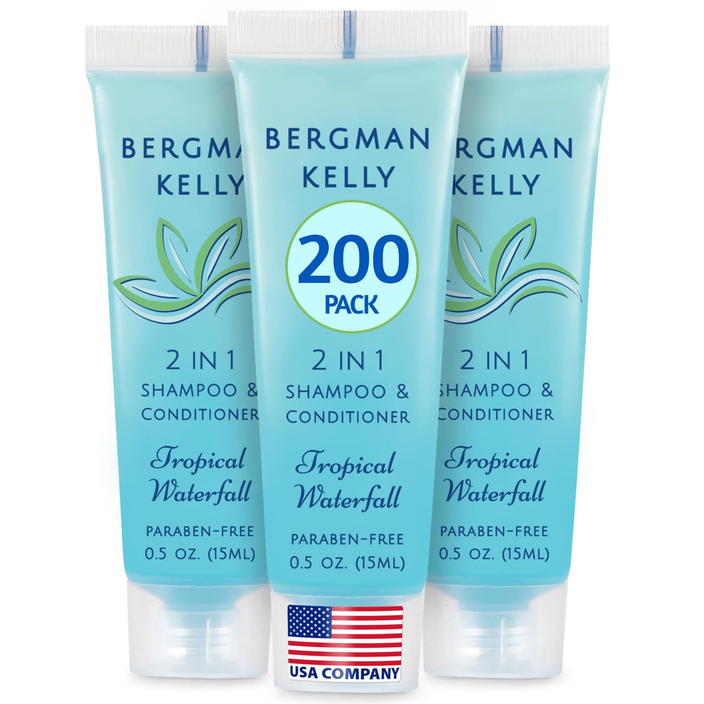 BERGMAN KELLY Travel Size Shampoo & Conditioner 2 in 1 (Tropical Waterfall Scent)