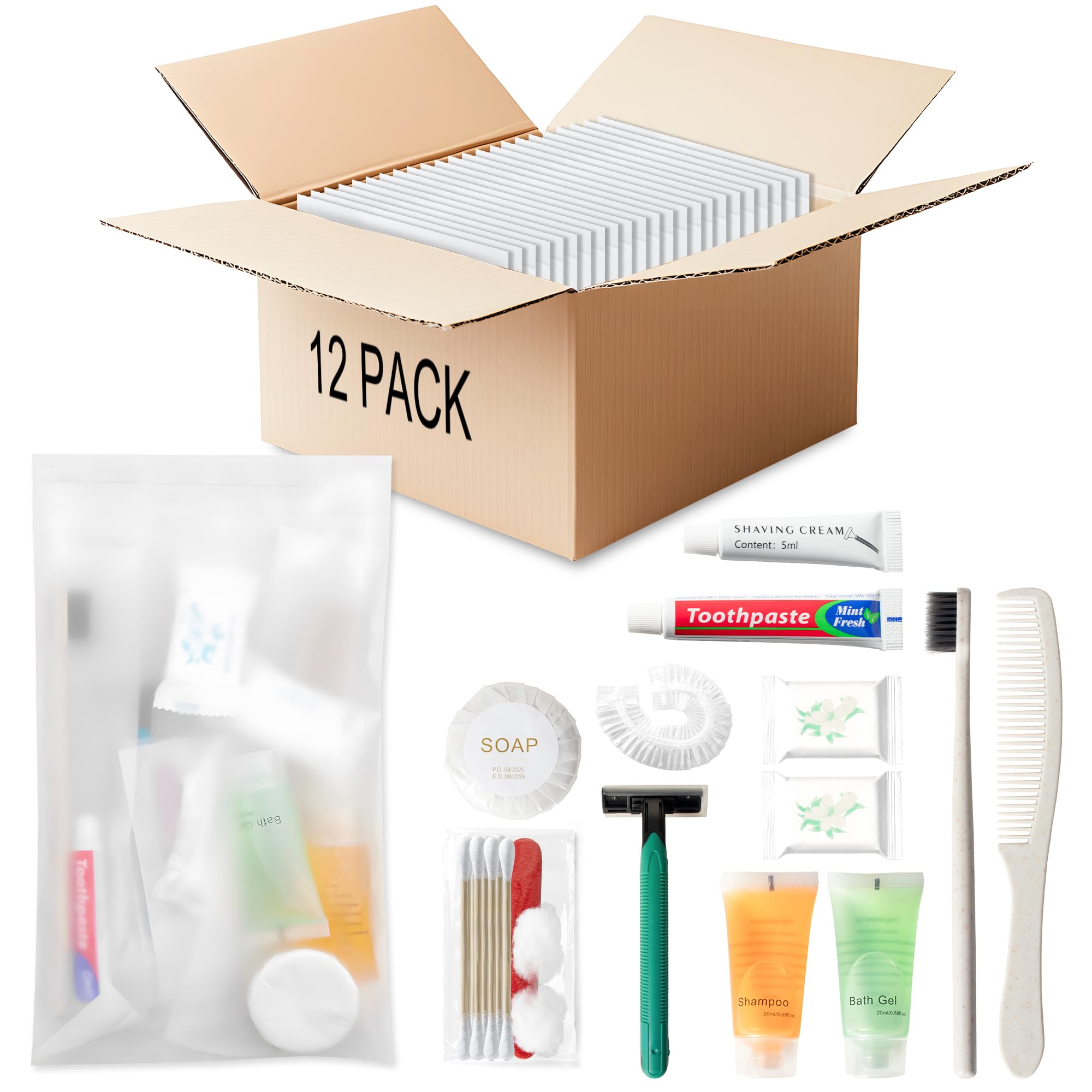 Individually Packed Bulk Travel Hygiene Kit Set