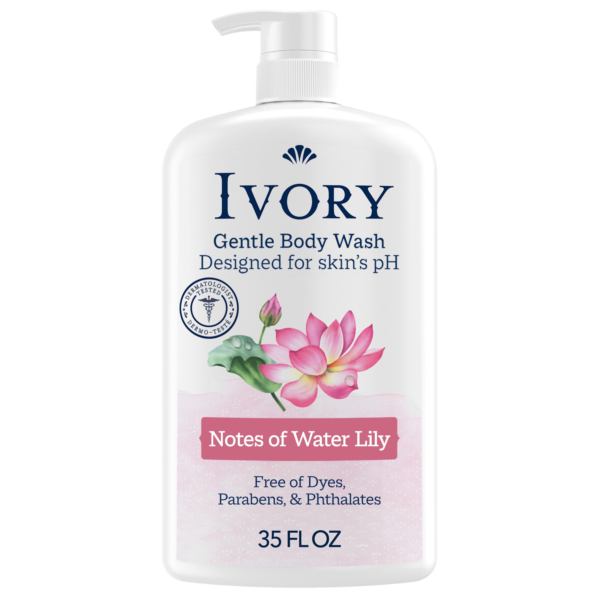 Ivory Body Wash, Designed for the Whole Family, Gentle Formula, Free of Dyes Heavy Perfumes Parabens Phthalates & Silicones