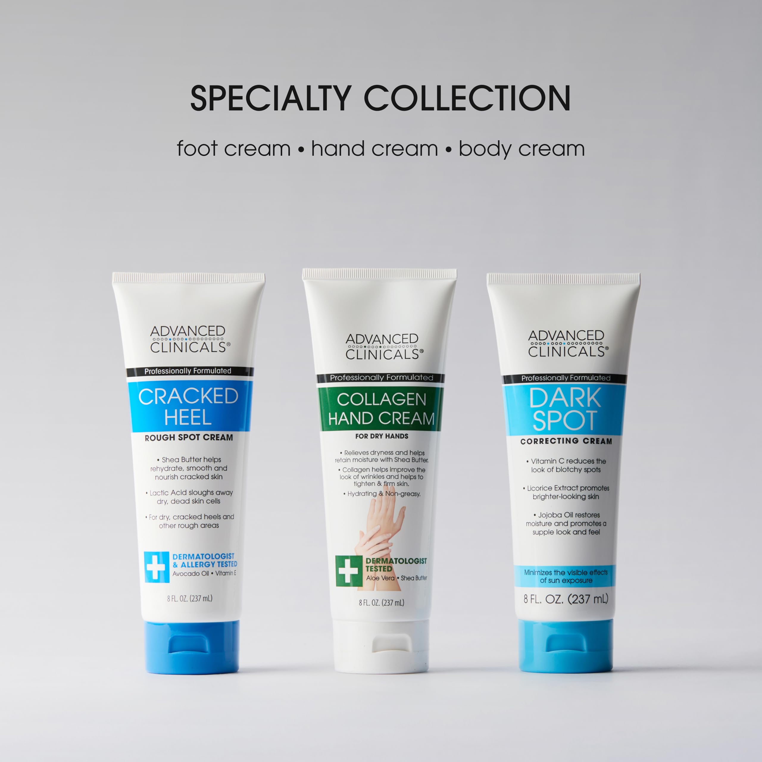 Advanced Clinicals Face, Hand, & Body Creams Skin Care Moisturizer Lotion For Dry Skin, Wrinkles, & Age Spots, Anti Aging Skin Care Cream