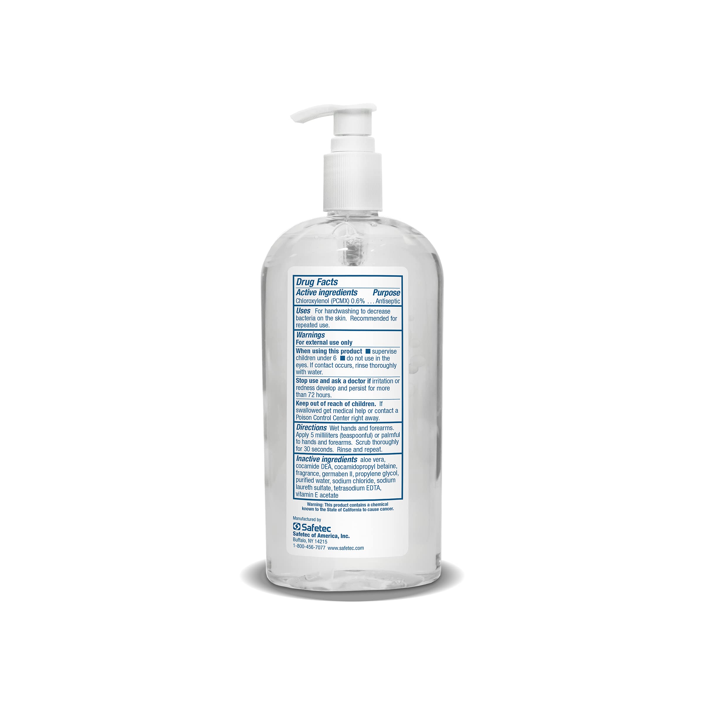 Safetec Sani Wash Hand Soap, 16 oz. pump bottle (12 bottles/case)