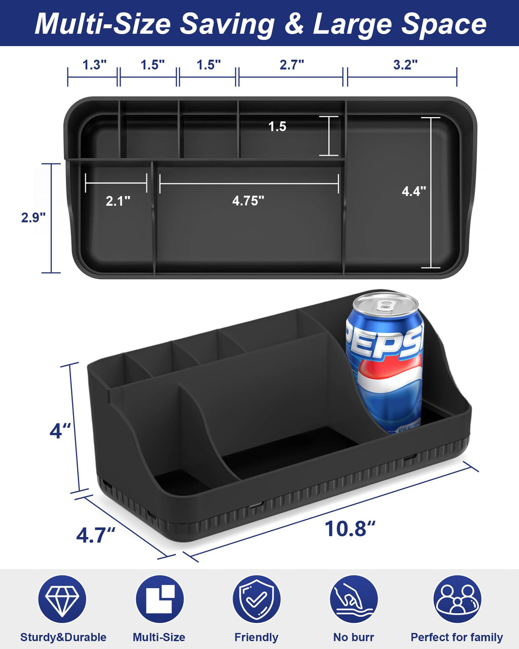 7-Slot Detachable Toothbrush and Toothpaste Holder