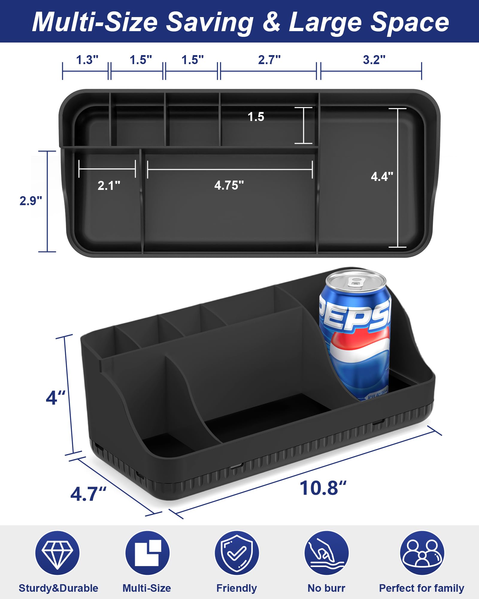 7-Slot Detachable Toothbrush and Toothpaste Holder