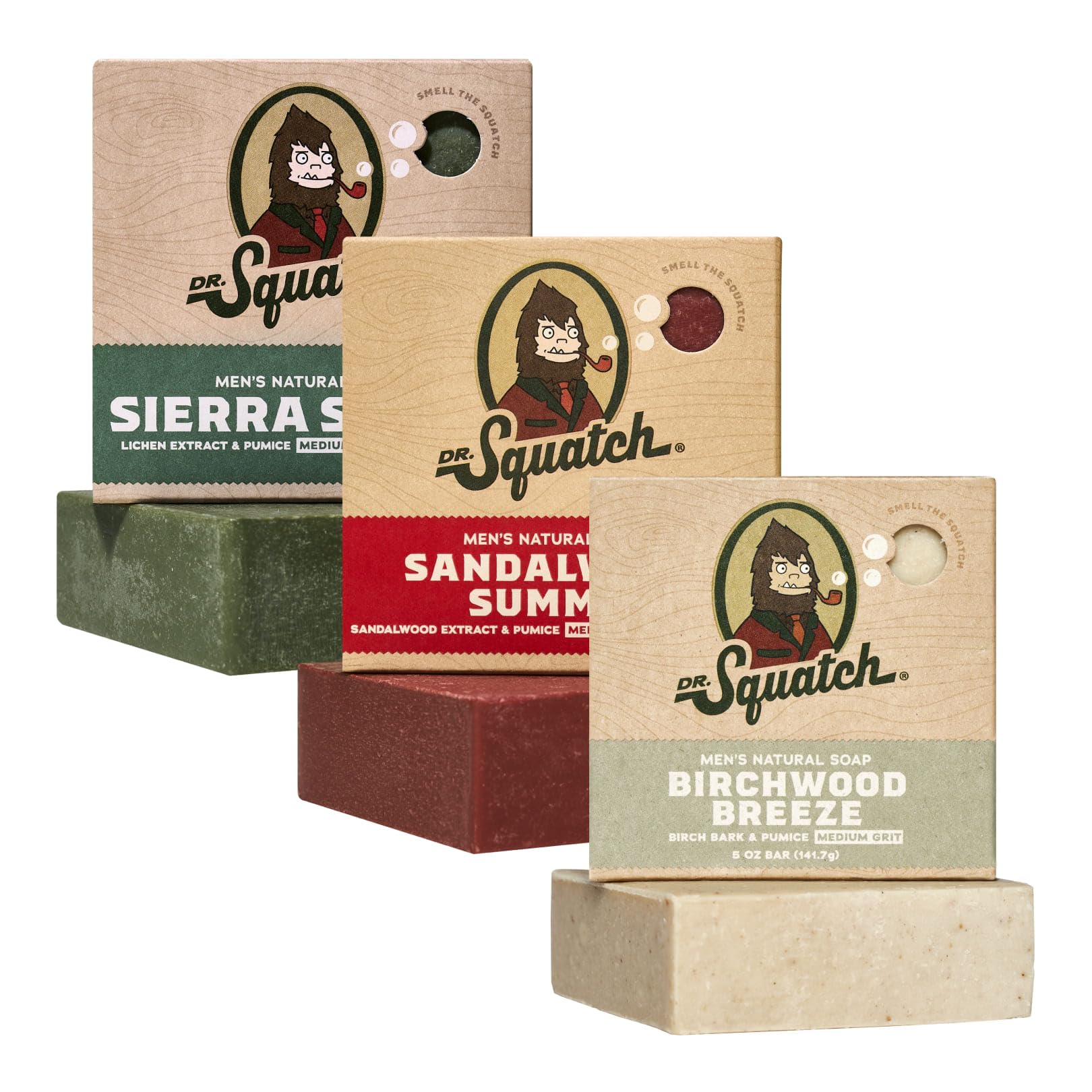 Dr. Squatch Natural Bar Soap for Men - Cold Process Soap with No Harsh Chemicals