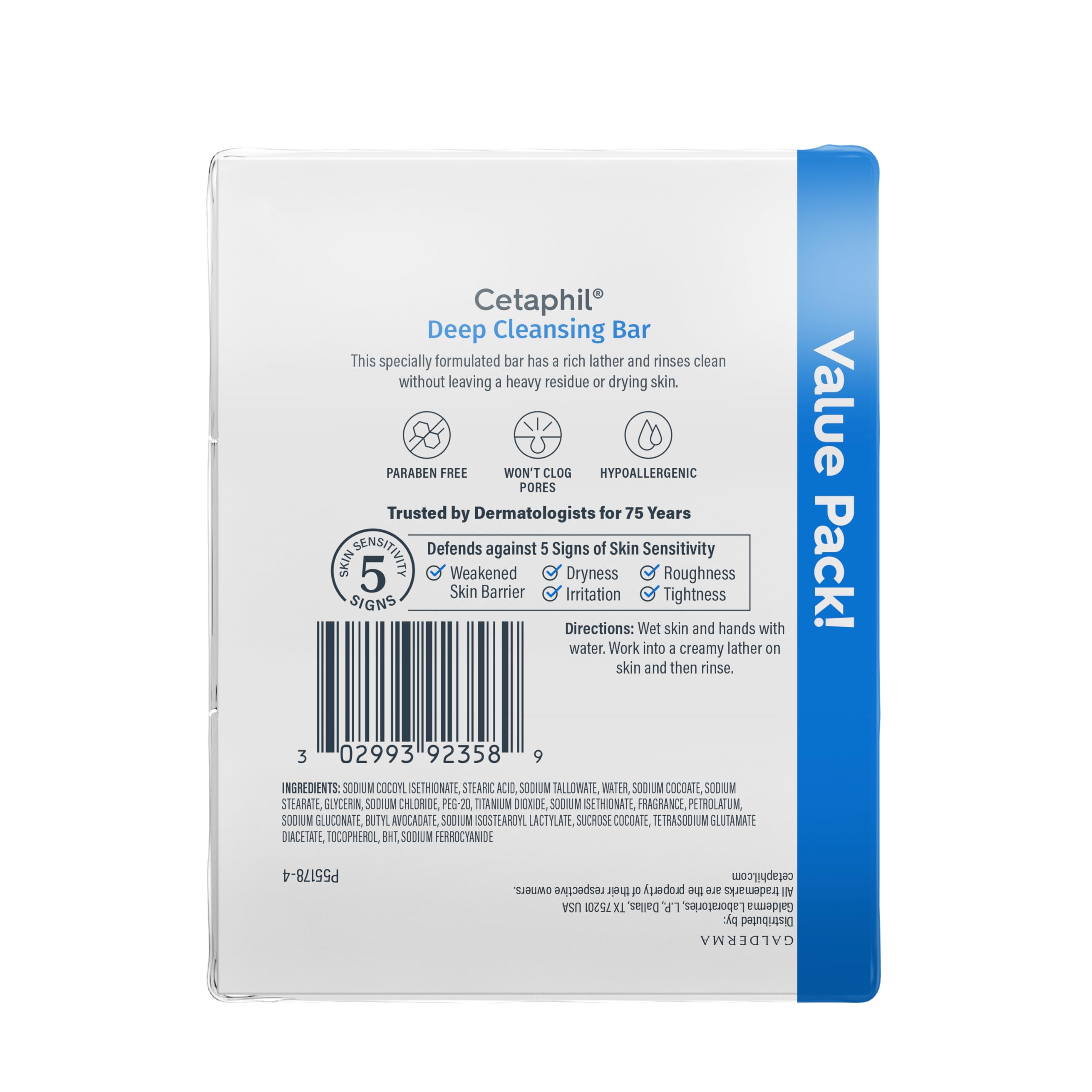 Cetaphil Bar Soap, Deep Cleansing