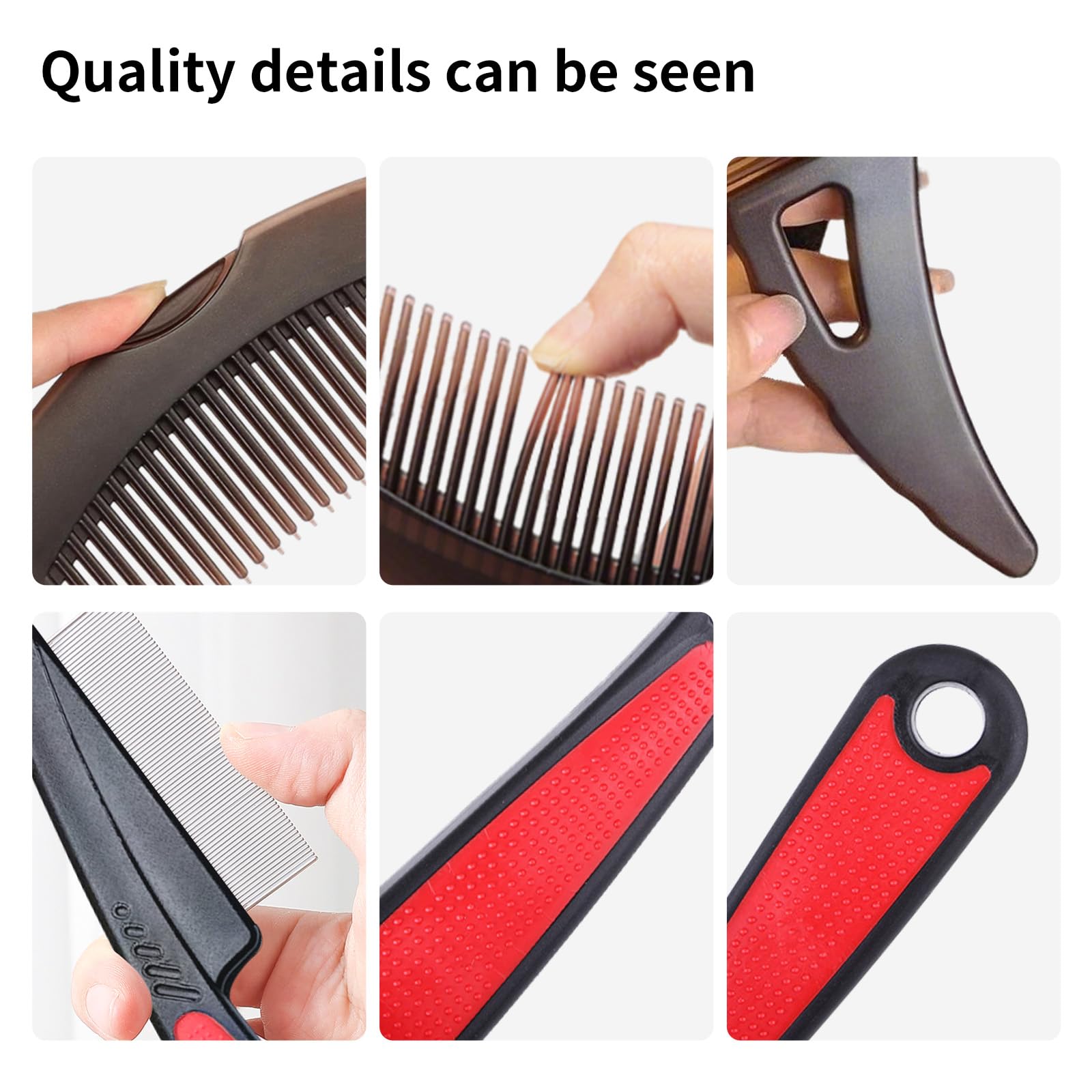 Dandruff Comb Wide Tooth, Stainless Steel Fine Tooth Lice/Psoriasis Scalp Detox Comb for Women, Men & Kids, Professional Portable Sweep/Massage/Clean Shower Brush Tool for Hair Care/Growth